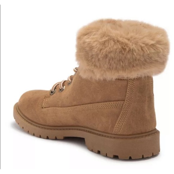 New..! Woman’s Rock & Candy Lamar Combat Boots Size 8M Faux Fur Lace Up Trendy - Picture 3 of 9